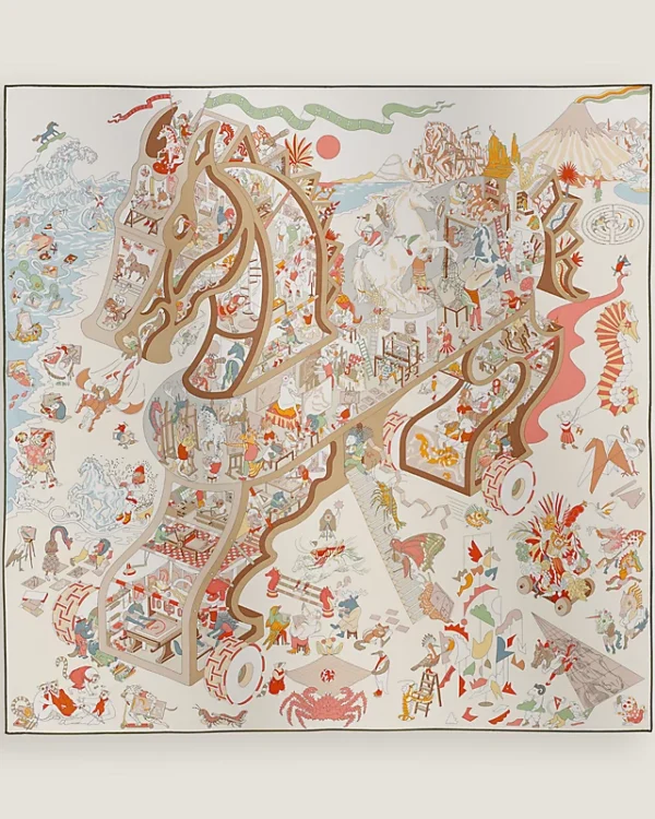 Academia Hippica scarf 90 blanc