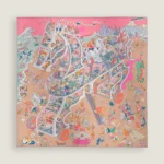 Academia Hippica scarf 90 rose bonbon