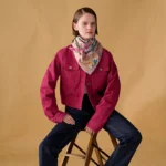 Academia Hippica scarf 90 rose bonbon - Image 3