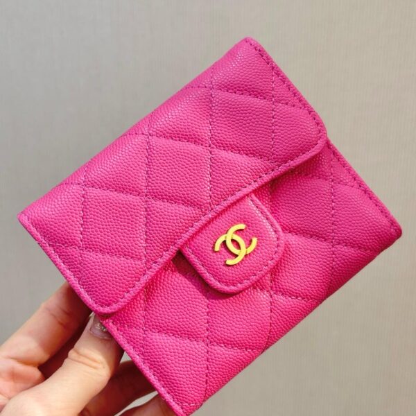 Chanel wallet Leather Made 8288 Peach