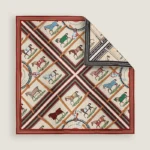 Couvertures et Tenues de Jour Bandana double face scarf 90 crème