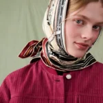 Couvertures et Tenues de Jour Bandana double face scarf 90 crème - Image 3