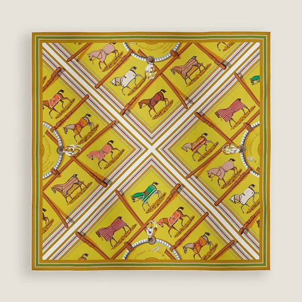 Couvertures et Tenues de Jour Bandana double face scarf 90jaune vif