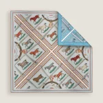 Couvertures et Tenues de Jour Bandana double face scarf 90 gris bleuté