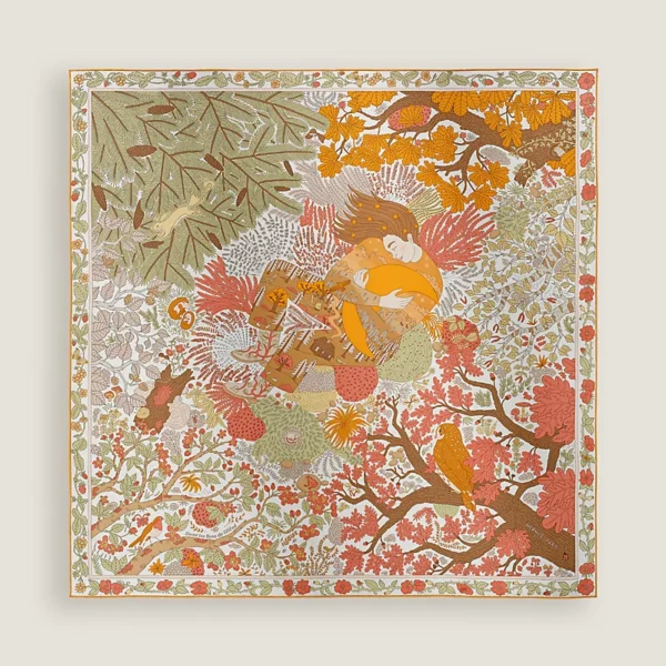 Dans les Bras de Selene scarf 90 vert amande