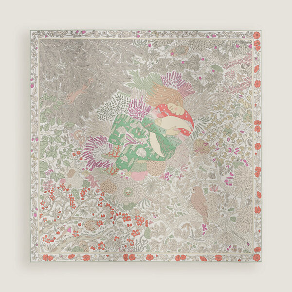 Dans les Bras de Selene scarf 90 blanc