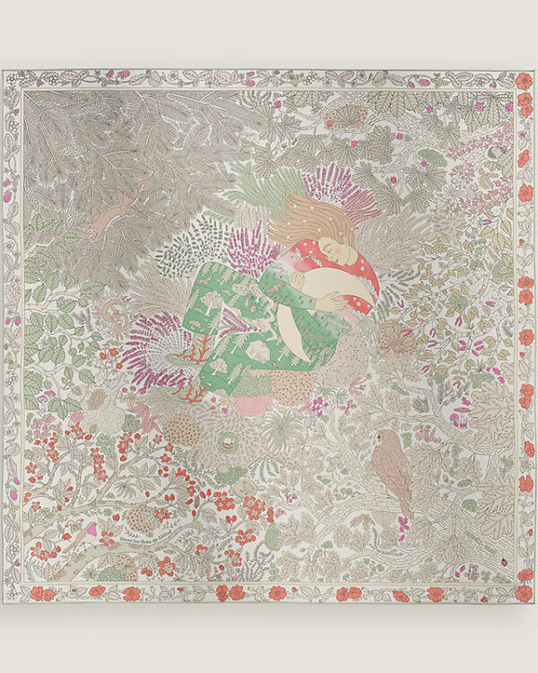 Dans les Bras de Selene scarf 90 blanc