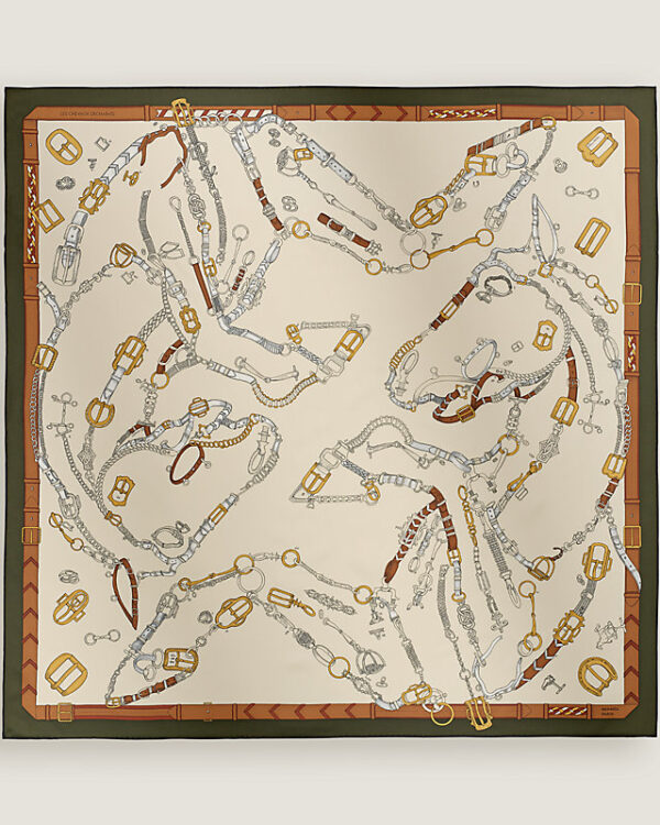 Les Chevaux Dechaines scarf 90 ivoire