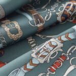 Les Chevaux Dechaines scarf 90 ardoise clair - Image 2