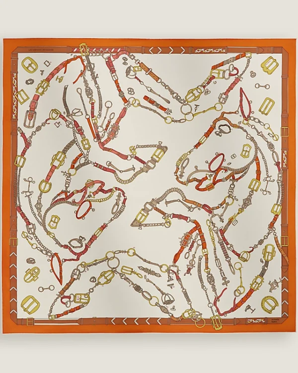 Les Chevaux Dechaines scarf 90 crème