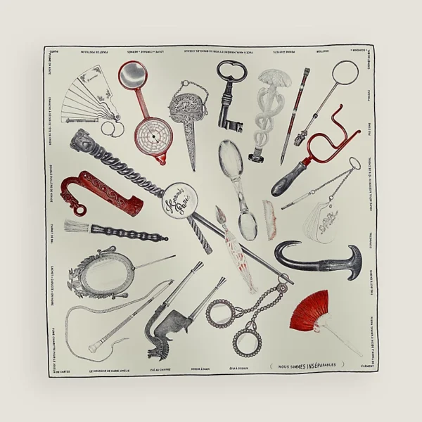 Nous Sommes Inseparables scarf 90 argent