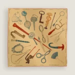 Nous Sommes Inseparables scarf 90 beige doré