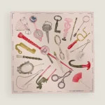 Nous Sommes Inseparables scarf 90 rose thé