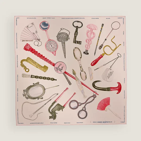 Nous Sommes Inseparables scarf 90 rose thé