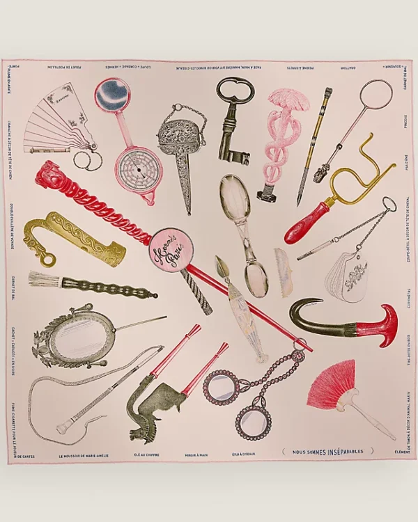 Nous Sommes Inseparables scarf 90 rose thé