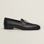 Paris loafer Loafer in goatskin with permabrass-plated signature "H" detail.Noir - Image 3