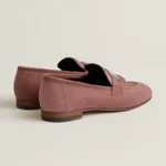 Loafer in suede goatskin with signature Paris buckle Rose - Image 2
