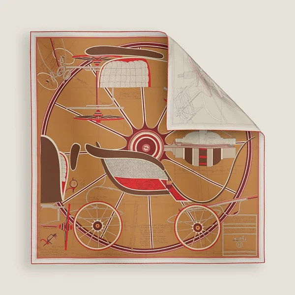 Petit Duc double face scarf 90 noisette