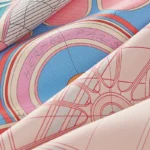 Petit Duc double face scarf 90 rose bonbon - Image 2