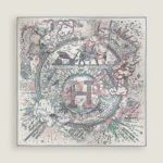 Please Hold The Line scarf 90 blanc