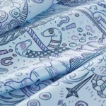 Please Hold The Line scarf 90 bleu ciel - Image 2