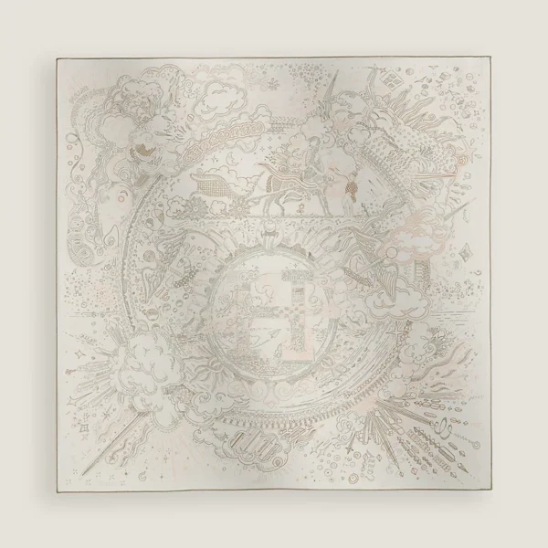 Please Hold The Line scarf 90 blanc