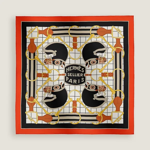 Tous en Selle scarf 90 Bleu noir