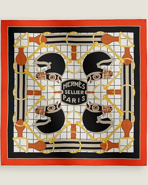 Tous en Selle scarf 90 Bleu noir