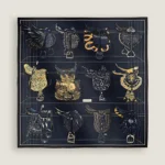 Tous en Selle scarf 90 bleu noir