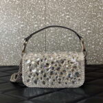 Valentino 2W0B0K53LBB_08Y SMALL VALENTINO GARAVANI LOCÒ SHOULDER BAG WITH CRYSTALS White - Image 2