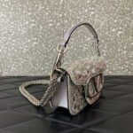 Valentino 2W0B0K53LBB_08Y SMALL VALENTINO GARAVANI LOCÒ SHOULDER BAG WITH CRYSTALS White - Image 3