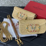 Valentino 5016 Garavani locò raffia shoulder bag White - Image 2