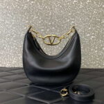 Valentino 6W2P0AK3SNP_I16 Vlogo Signature Mini Hobo Bag In Grainy Calfskin Black - Image 2