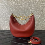 Valentino 6W2P0AK3SNP_I16 Vlogo Signature Mini Hobo Bag In Grainy Calfskin Red - Image 2