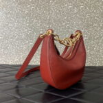 Valentino 6W2P0AK3SNP_I16 Vlogo Signature Mini Hobo Bag In Grainy Calfskin Red - Image 3