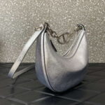 Valentino 6W2P0AK3SNP_I16 Vlogo Signature Mini Hobo Bag In Grainy Calfskin Silver - Image 2