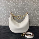 Valentino 6W2P0AK3SNP_I16 Vlogo Signature Mini Hobo Bag In Grainy Calfskin White - Image 4