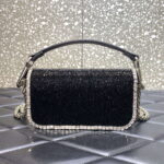 Valentino V3W CRYSTAL SILVER Valentino Locò Foldover Top Small Shoulder Bag Black - Image 2