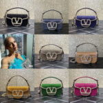 Valentino V3W CRYSTAL SILVER Valentino Locò Foldover Top Small Shoulder Bag Ligth Blue - Image 5