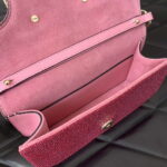 Valentino Locò Foldover Top Small Shoulder Bag Pink - Image 4
