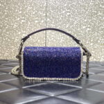 Valentino Locò Foldover Top Small Shoulder Bag Purple - Image 2