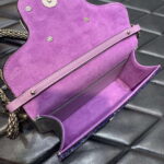 Valentino Locò Foldover Top Small Shoulder Bag Purple - Image 4