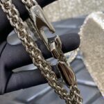 Valentino Locò Foldover Top Small Shoulder Bag Silver - Image 3