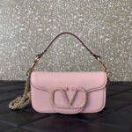 Valentino Star diamond Locò Small Shoulder Bag in Calfskin Pink