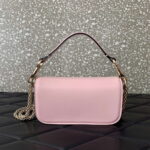 Valentino Star diamond Locò Small Shoulder Bag in Calfskin Pink - Image 3