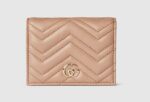 GG Marmont card case wallet Variation pink beige leather