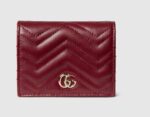 GG Marmont small wallet Variation Rosso Ancora red leather
