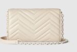 GG Marmont wallet on chain Variation ivory leather White - Image 2