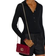 GG Marmont wallet on chain  Variation Rosso Ancora red leather - Image 2