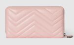 GG Marmont zip around wallet Variation pink leather - Image 3